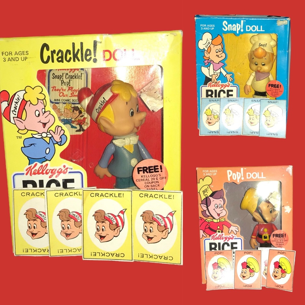 Vintage Rice Krispies Doll and Small Cutout Faces